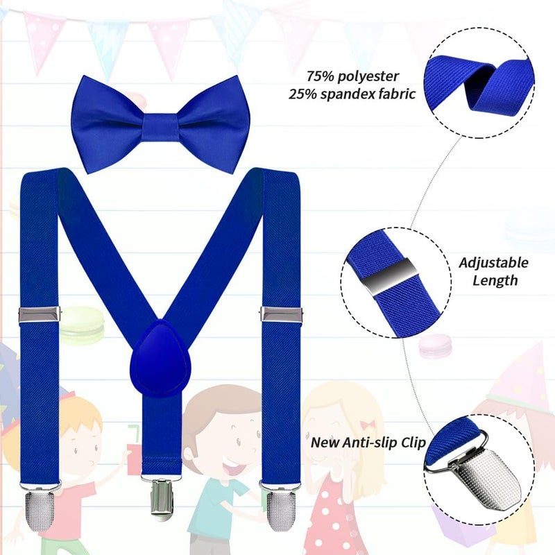Vexadrix Kids Suspenders & Bowtie Set for Boys Girls 6M-6Y | Birthday Wedding Formal Accessories - Image 3